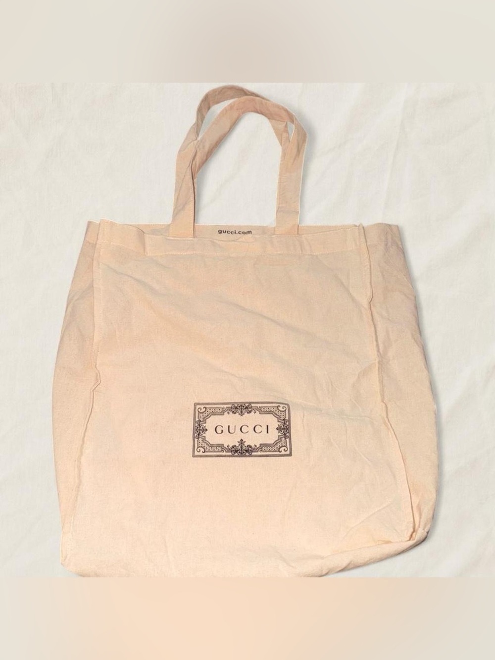 Gucci Canvas Tote Bag in Cream